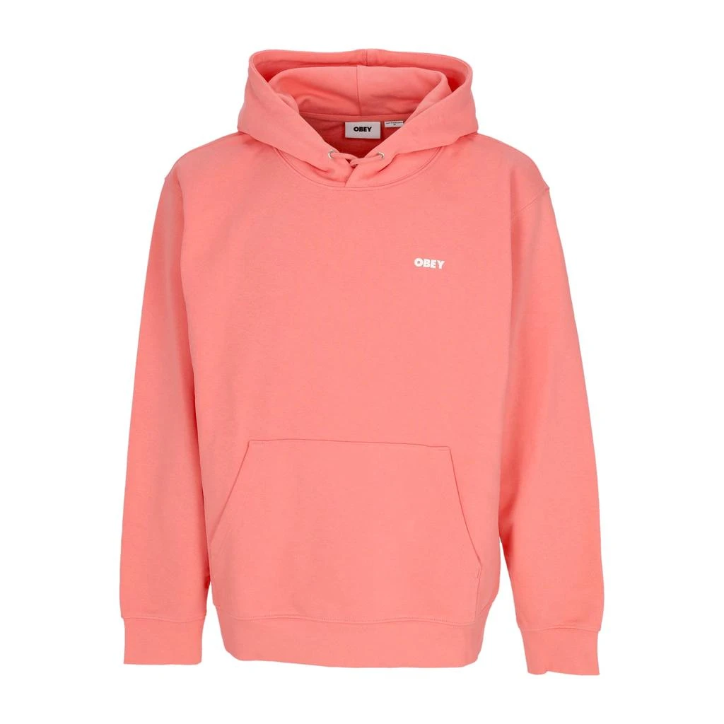 Obey Men
s Lightweight Hooded Sweatshirt Bold Hood Premium French Terry Shell Pink 1