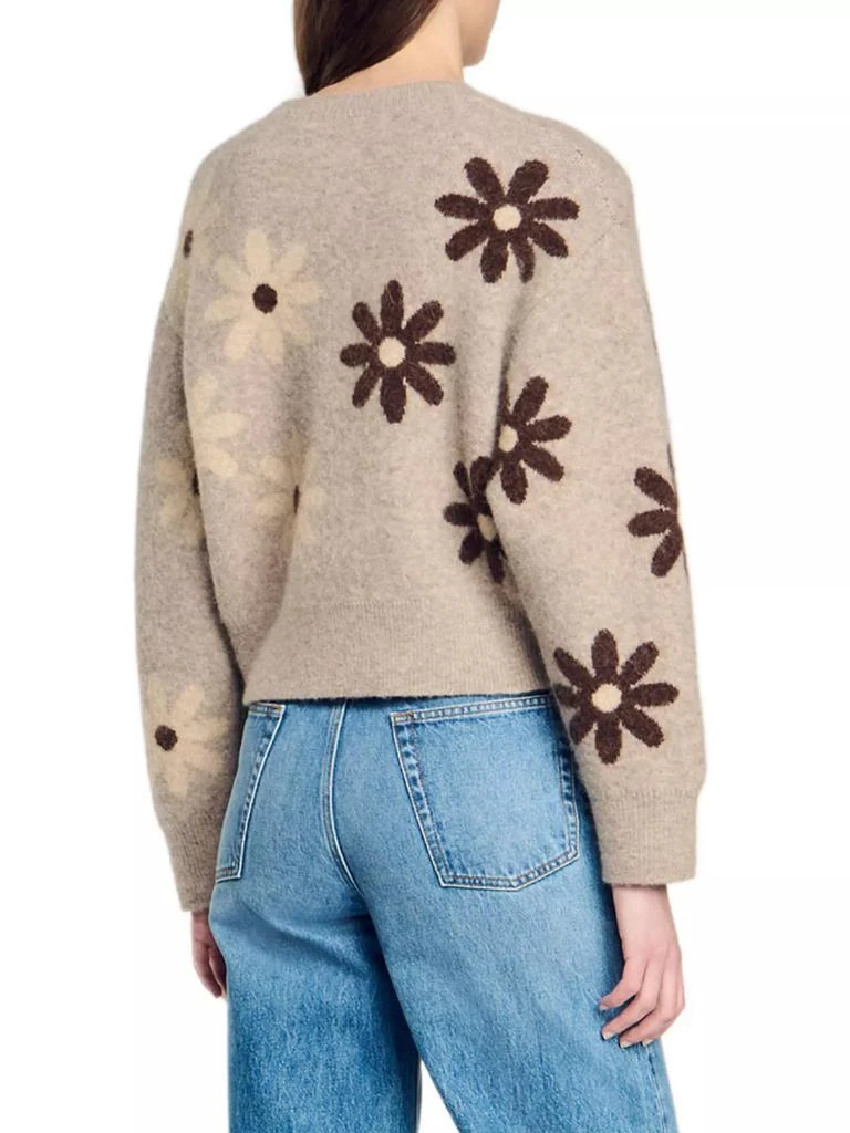 Sandro Floral Knit Sweater 3