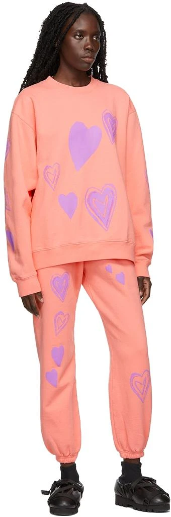 Kids Worldwide SSENSE Exclusive Pink Hearts Sweatshirt 4