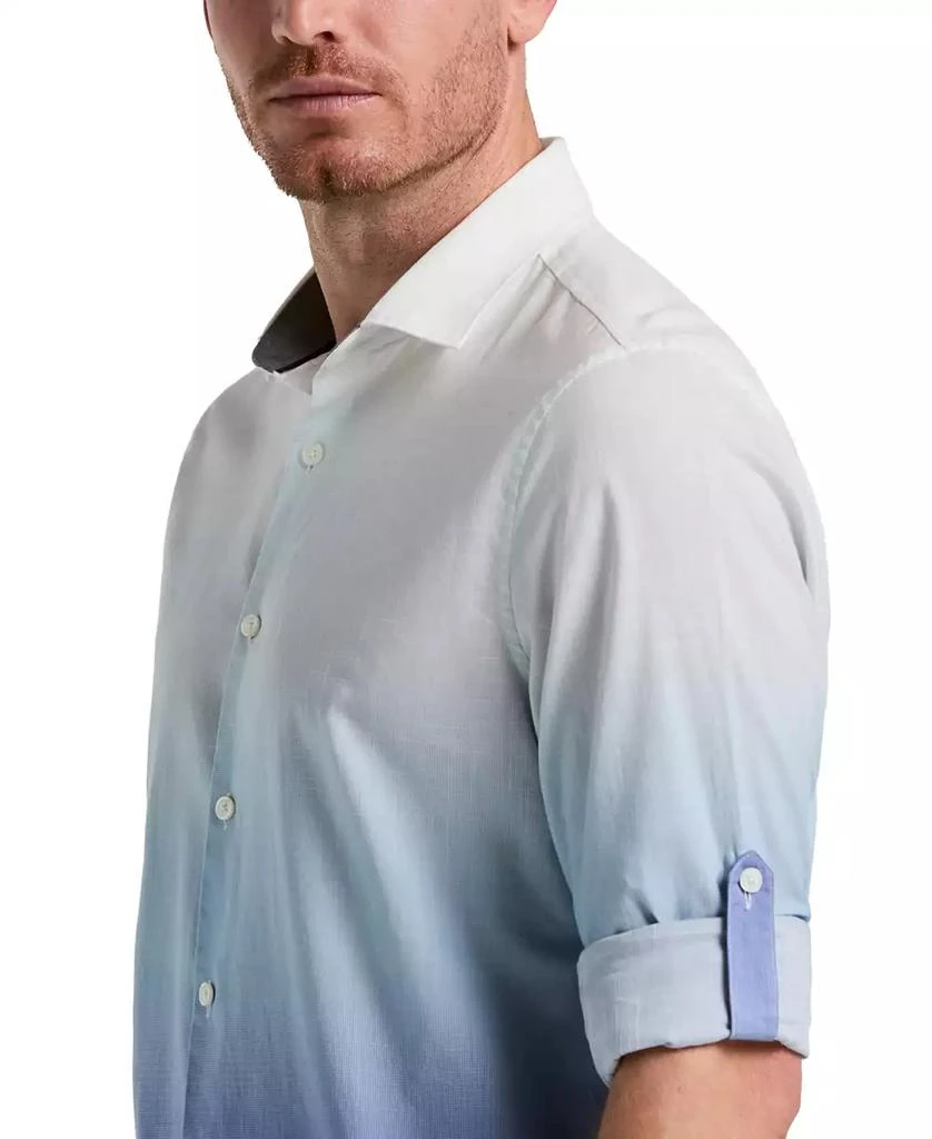 Perry Ellis Men's Long Sleeve Button-Front Ombre Shirt 3