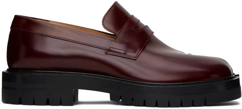 MAISON MARGIELA Burgundy Tabi County Loafers 1