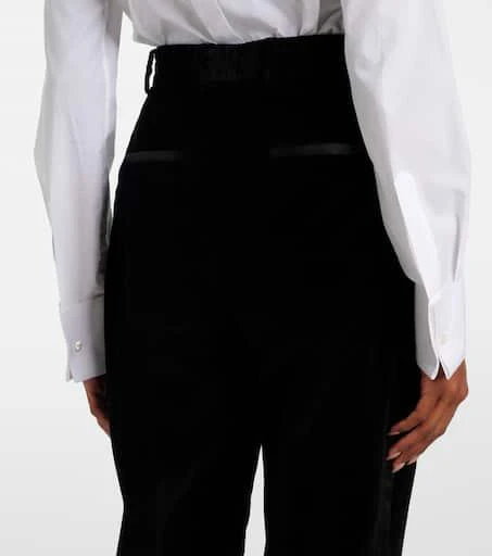 Dolce 
Gabbana High-rise cotton-blend velvet tuxedo pants 6