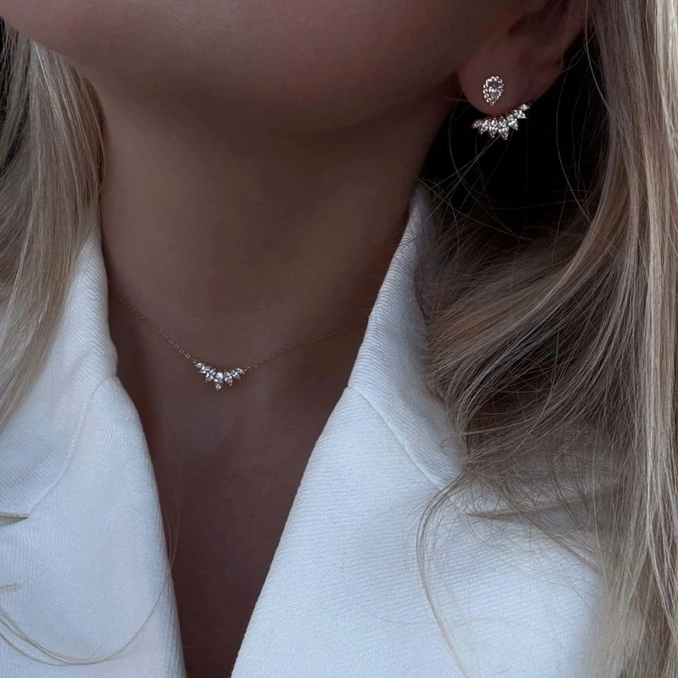 CARAT* LONDON Carat London Suriya White Gold-Plated Earrings 2