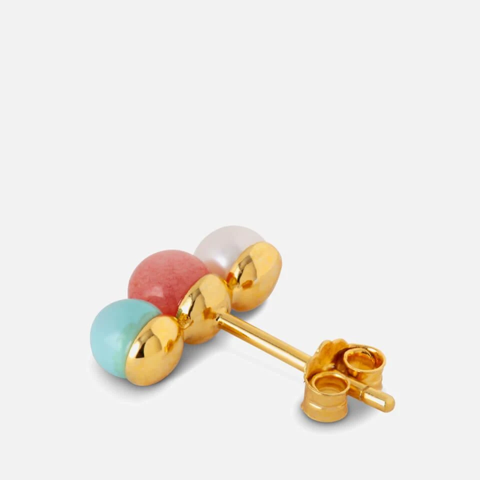 LULU Copenhagen LULU Copenhagen Triples Gold-Plated Earring 5