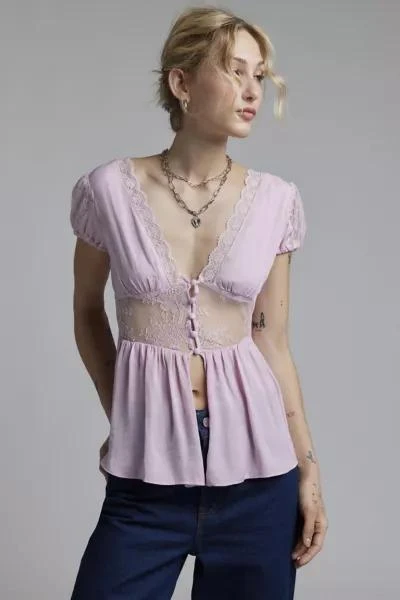 Kimchi Blue Kimchi Blue Isabella Puff Sleeve Lace Blouse 1