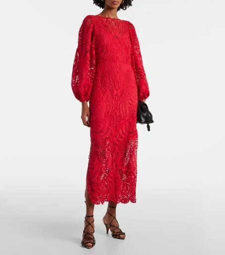 Farm Rio Nature guipure lace maxi dress 2