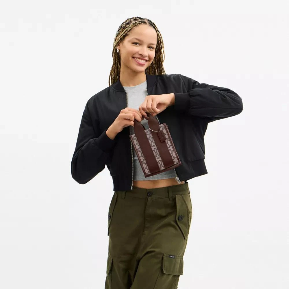 Coach Smith Mini Tote Bag In Signature Jacquard 3