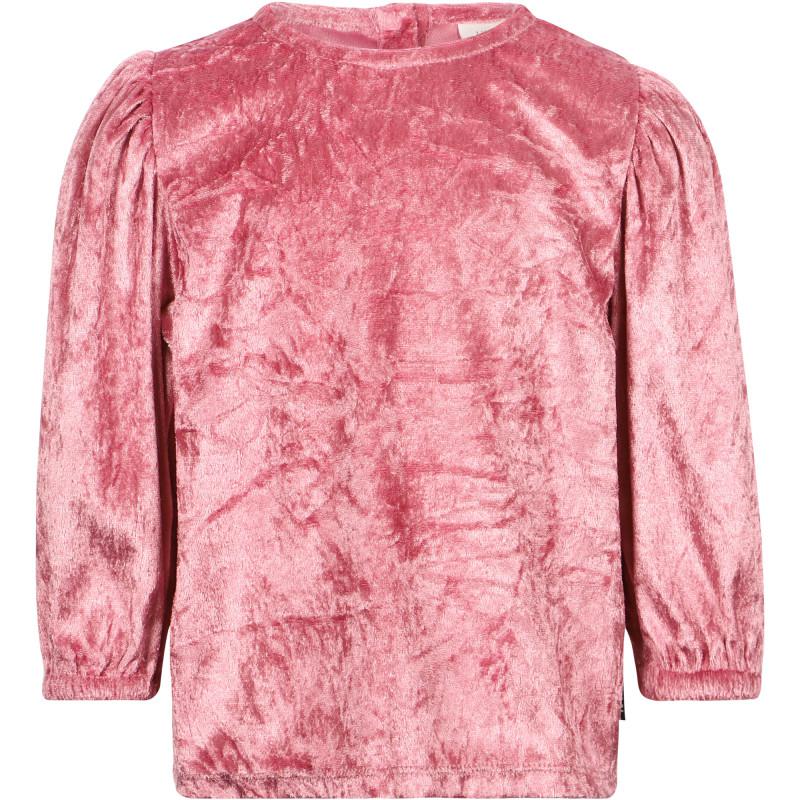 Little Man Happy Velvet blouse in pink