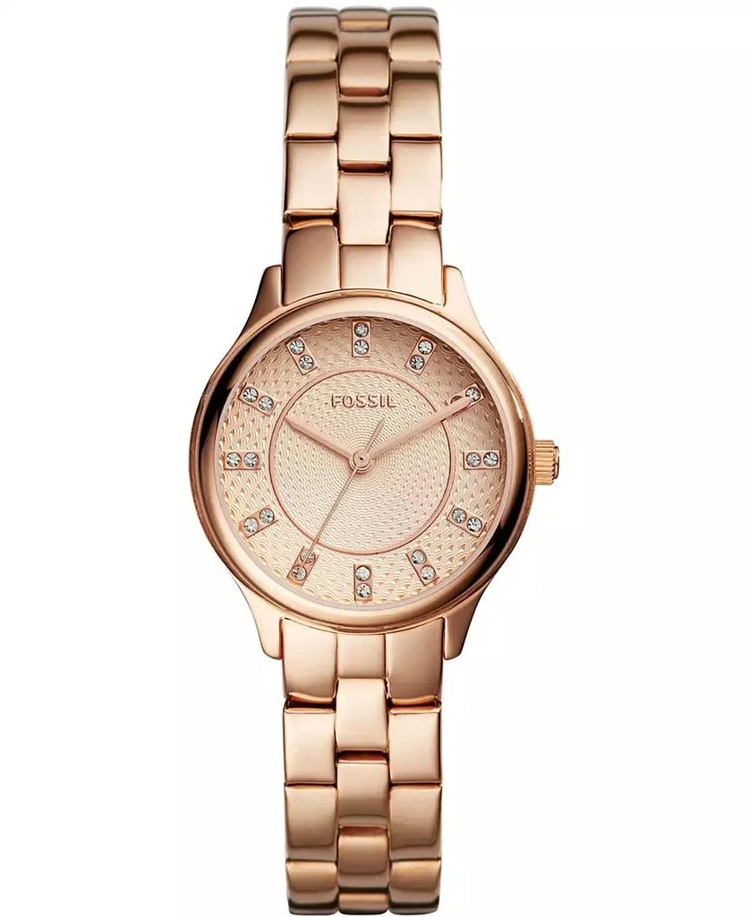Fossil Women's Modern Sophisticate Three Hand Rose Gold Tone