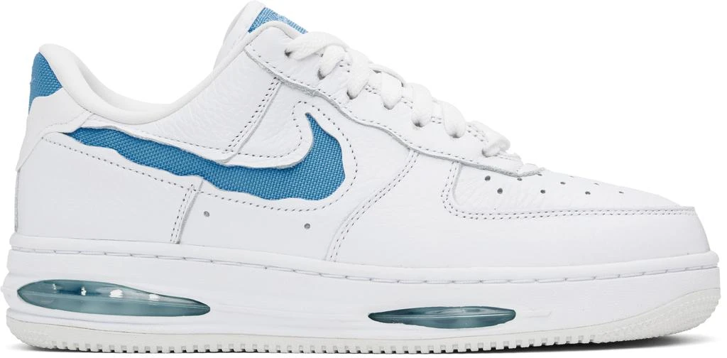 NIKE White & Blue Air Force 1 Low EVO Sneakers 1