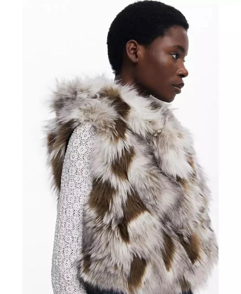 Desigual Women's Denim fur vest 5