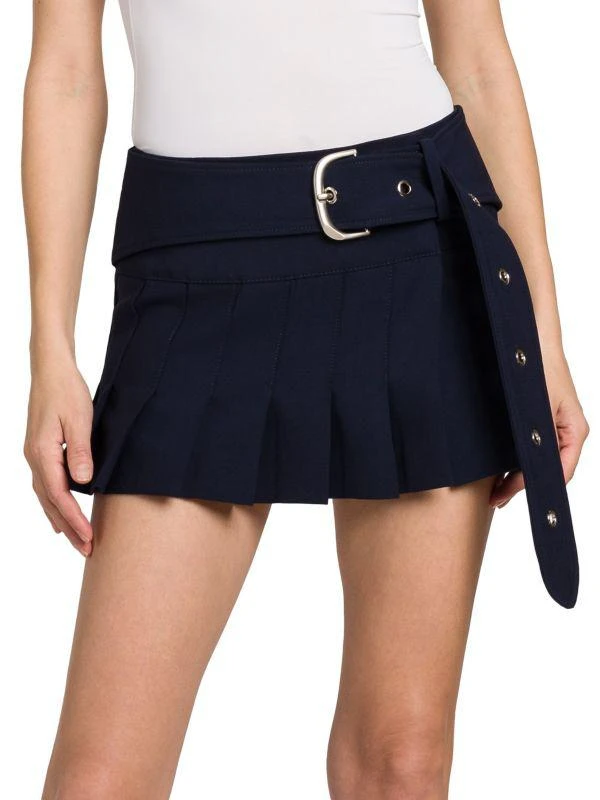 Off-White Pleated Belted Miniskirt 1