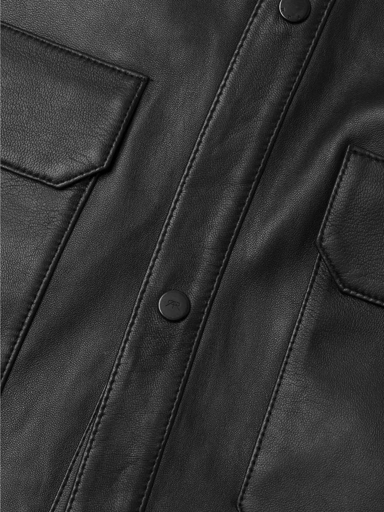 RTA Leather Short-Sleeve Utility Shirt 6