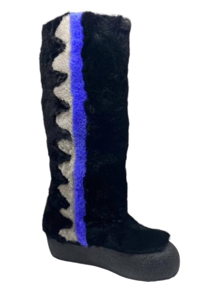 Bally Women's Chiora Fur Boots In Black/blue