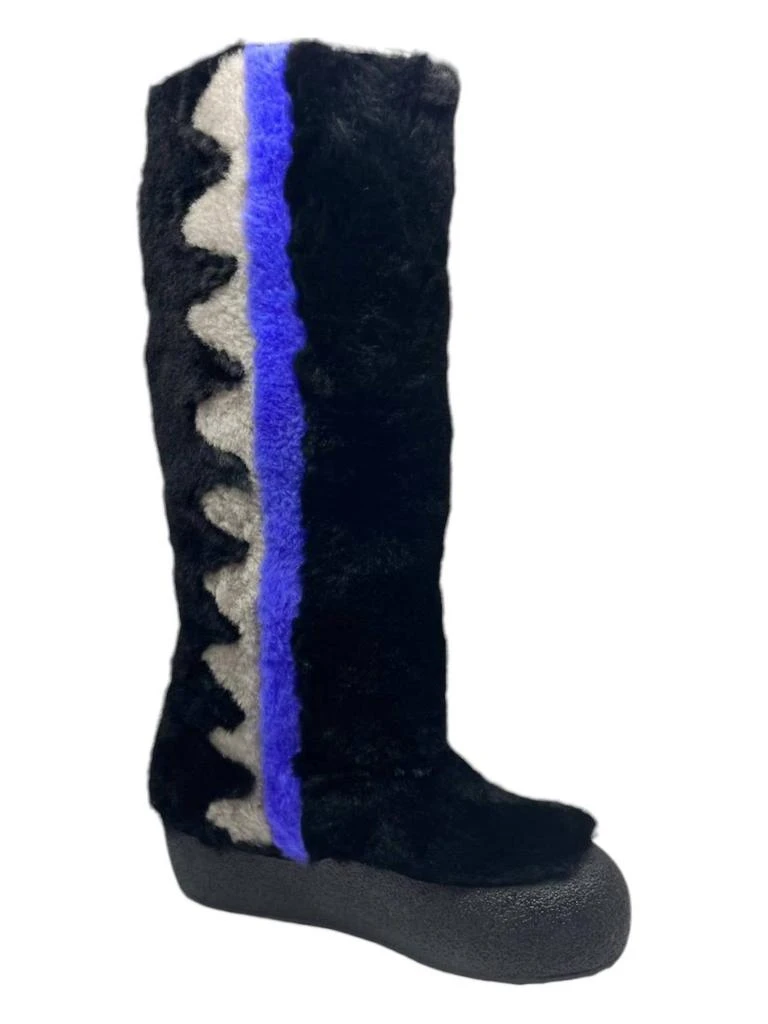 Bally Women's Chiora Fur Boots In Black/blue 1