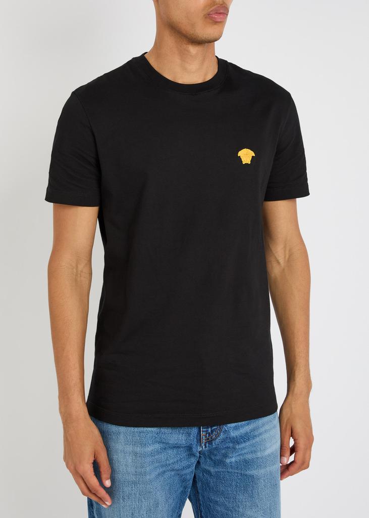 Versace Logo-embroidered cotton T-shirt