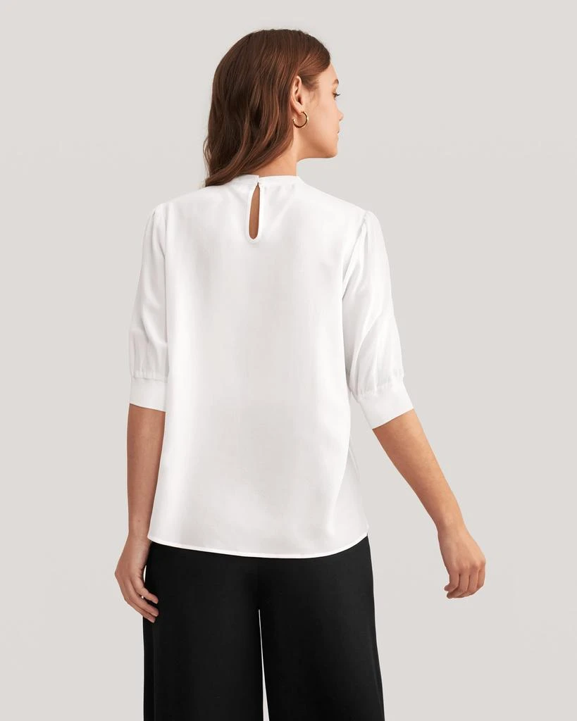 LILYSILK Elegant Casual Silk Tee With Rib Cuff for Women 2