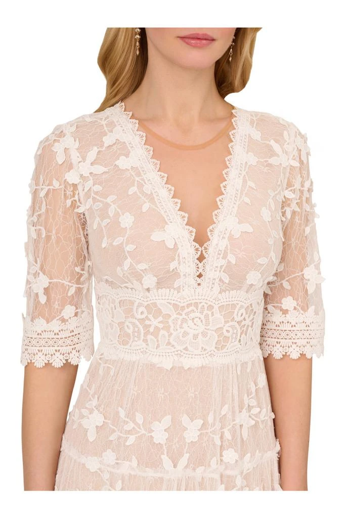 lace flutter sleeve mini dress Romantic Allure Flutter Sleeve A-Line Lace Mini Dress