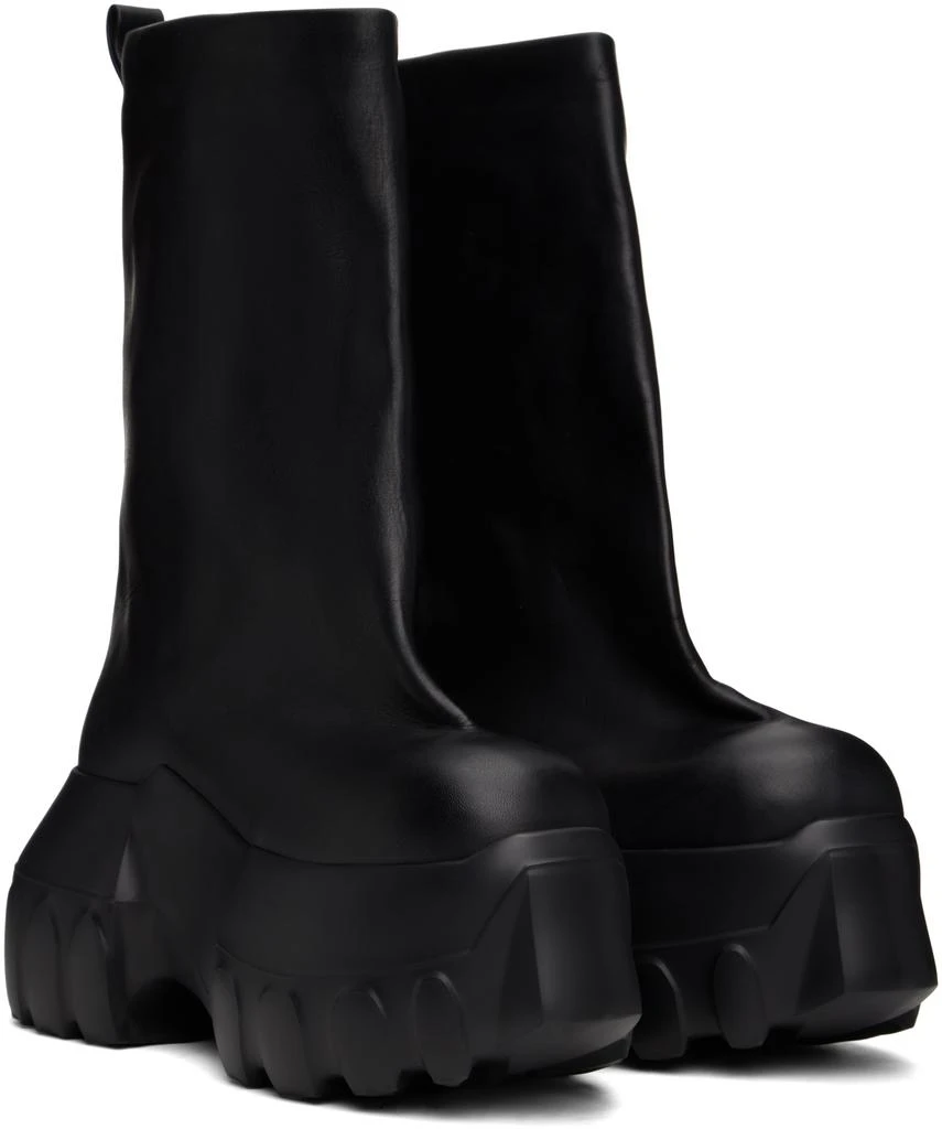 Rick Owens Black Hollywood Flared Mega Tractor Boots 4