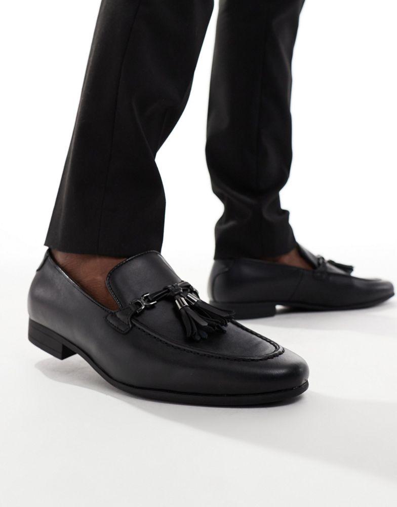 ASOS ASOS DESIGN loafers in black with tassel detail