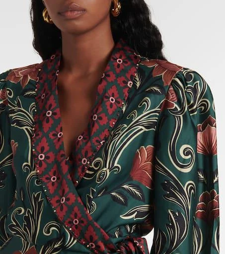 Farm Rio Arabesque Floral wrap dress 4