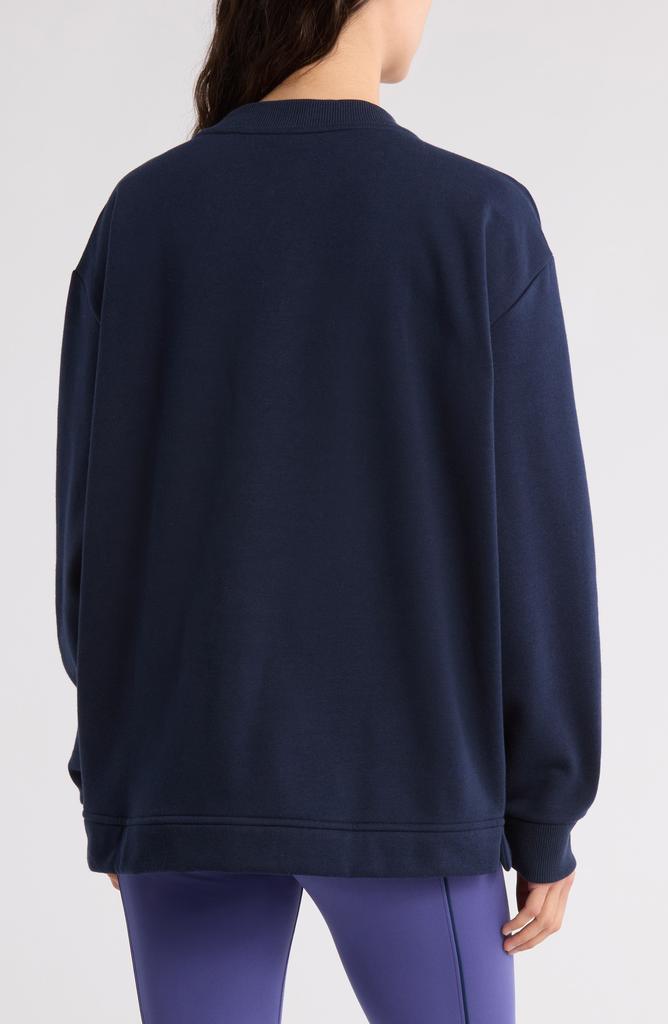 Zella Feather Fleece Oversize V-Neck Pullover