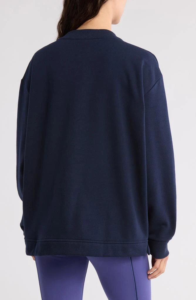 Zella Feather Fleece Oversize V-Neck Pullover 2