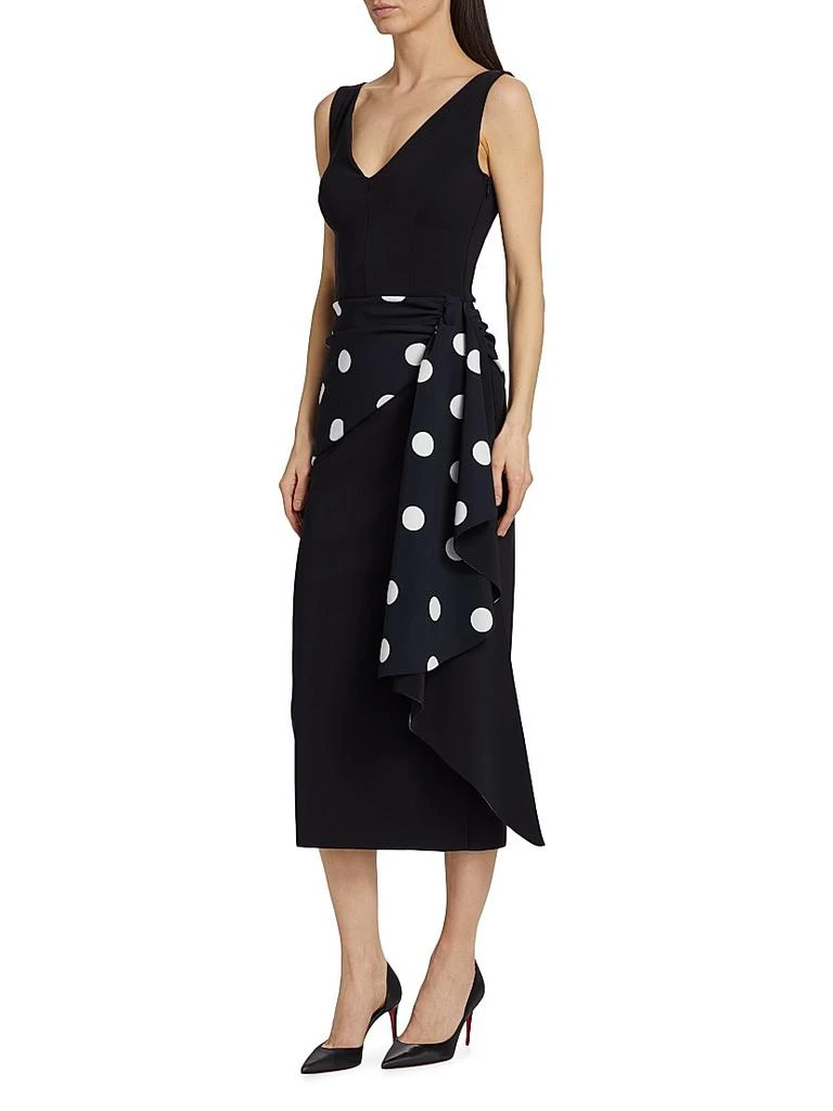 Chiara Boni Airose Polka Dot Sash Midi-Dress 4