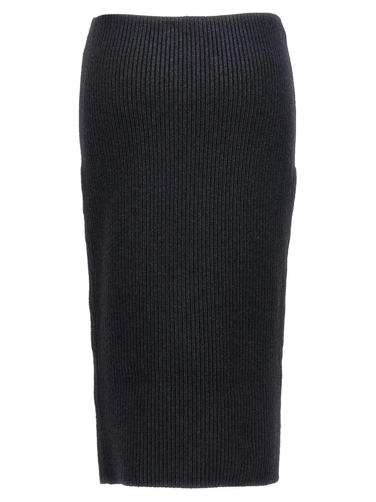 Tom Ford Tom Ford High-Waisted Ribbed Knit Midi Skirt 2