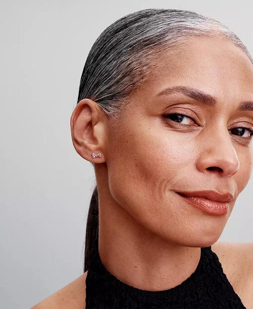 PANDORA Sterling Silver Sparkling Bow Stud Earrings 2