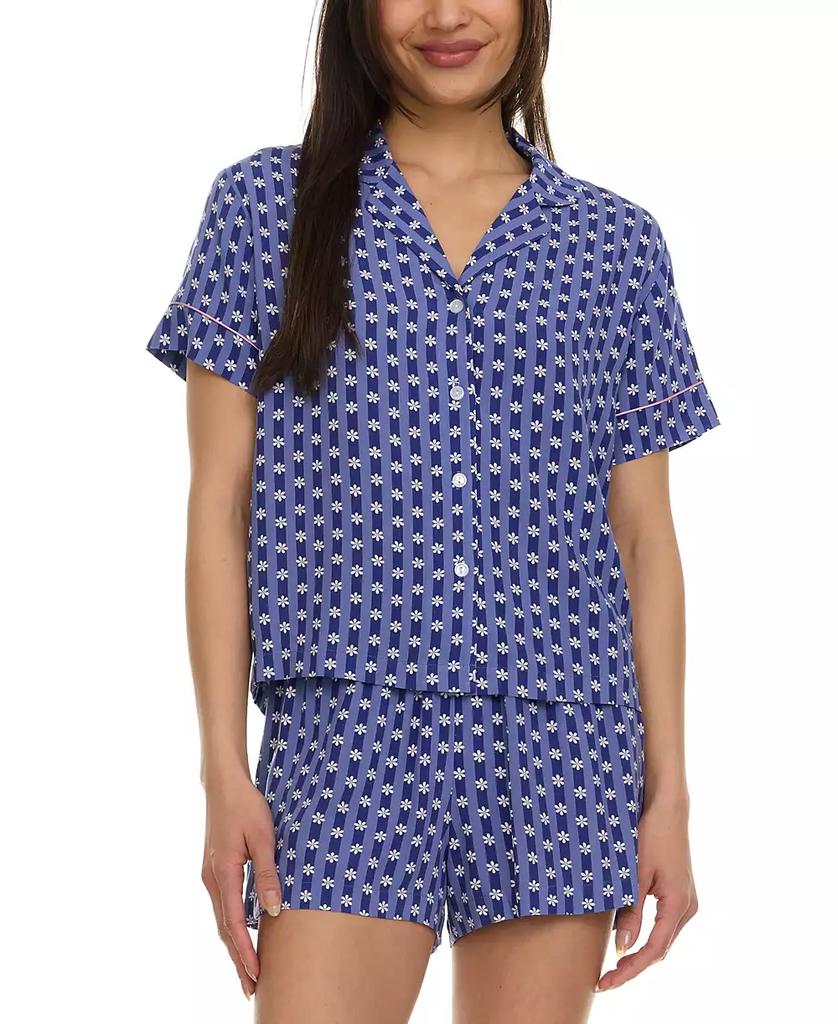 Flora Nikrooz Women's Joselyn Notched-Collar Short Pajama Set