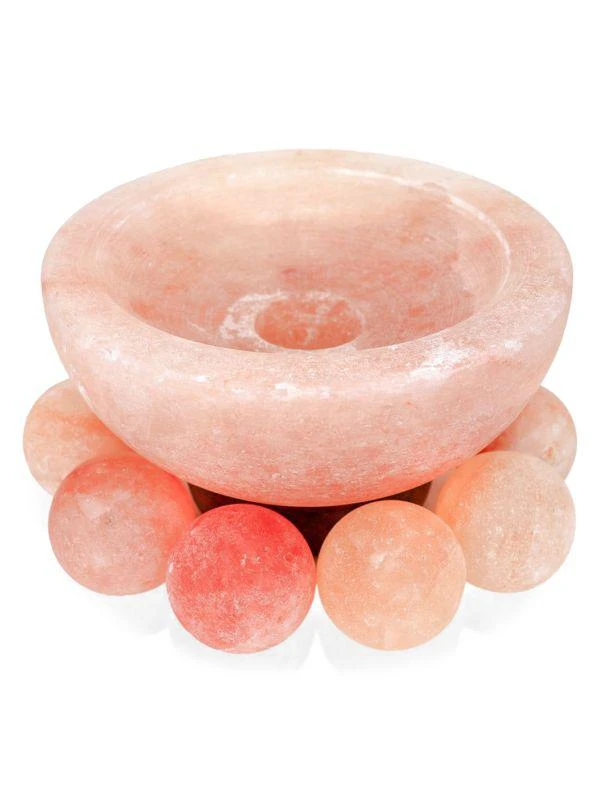 HIMALAYAN SECRETS Himalayan Salt Bowl With Massage Balls 3