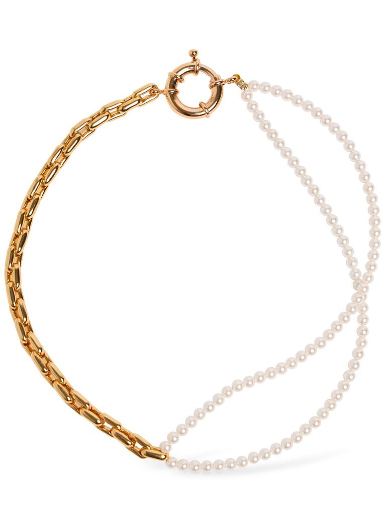 Timeless Pearly Bicolor Pearl Collar Necklace