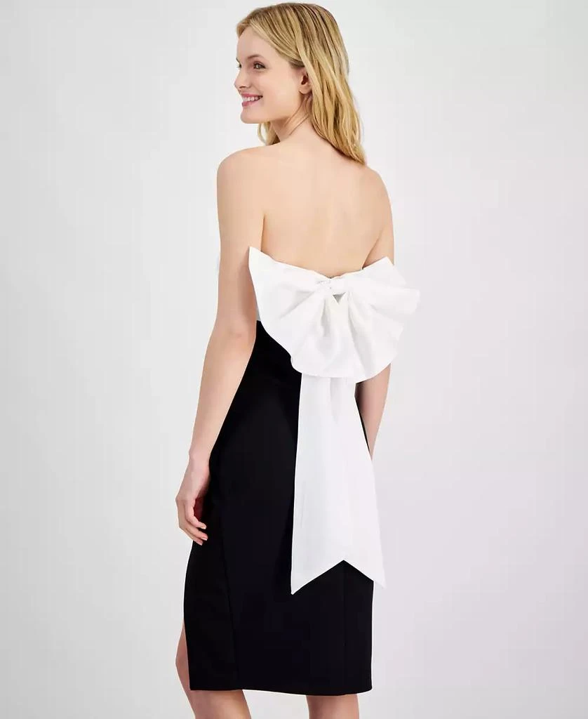 City Studios Juniors' Colorblocked Bow-Back Midi Dress 3