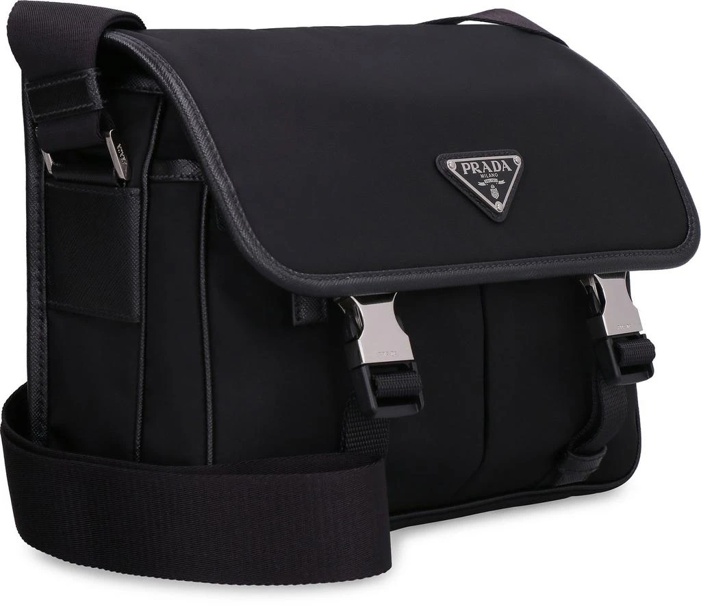 Prada Prada Logo Plaque Fold-Over Shoulder Bag 3
