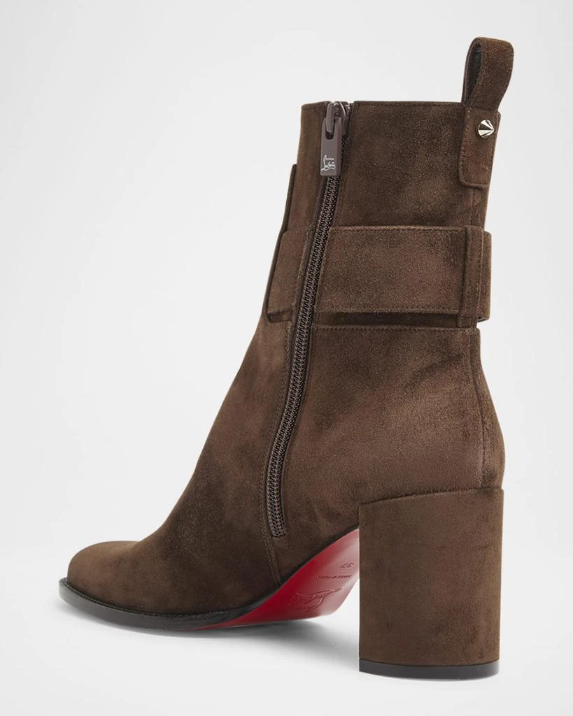 Christian Louboutin Lock Suede Red Sole Booties 2