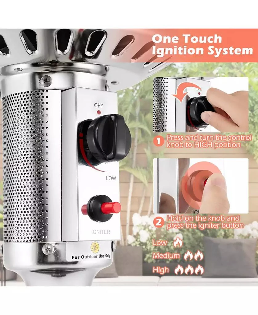 SUGIFT 50000 BTU Propane Patio Heater with Round Table Design 8