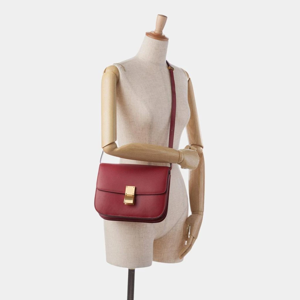 Celine Celine Red Medium Calfskin Classic Box Bag 3