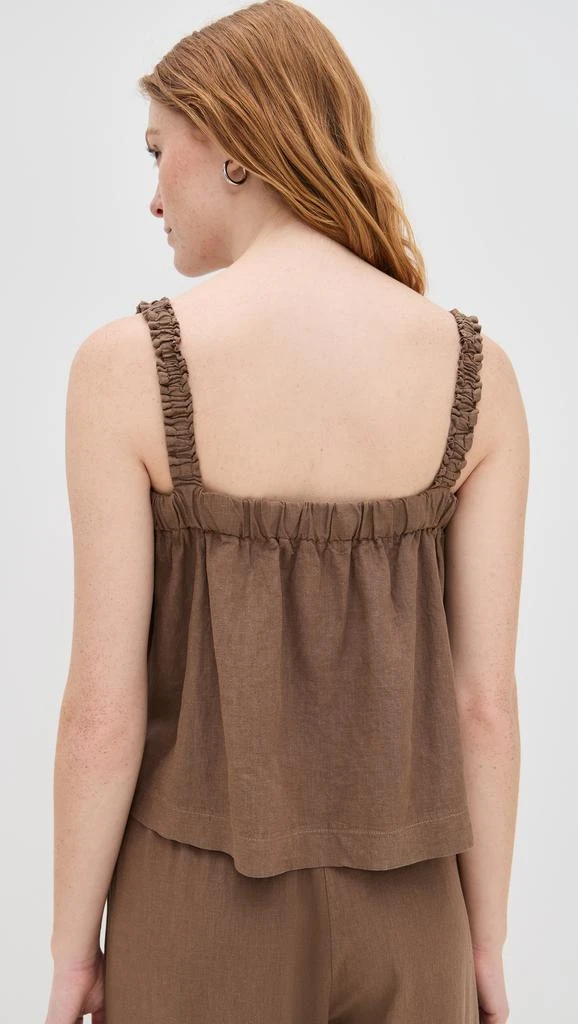 Stateside Linen Ruched Shoulder Tank 3