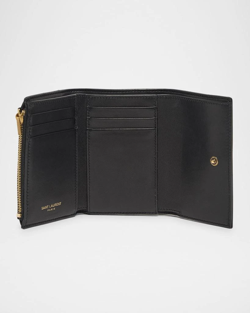 Yves Saint Laurent YSL Slim Trifold Wallet in Quilted Leather 3