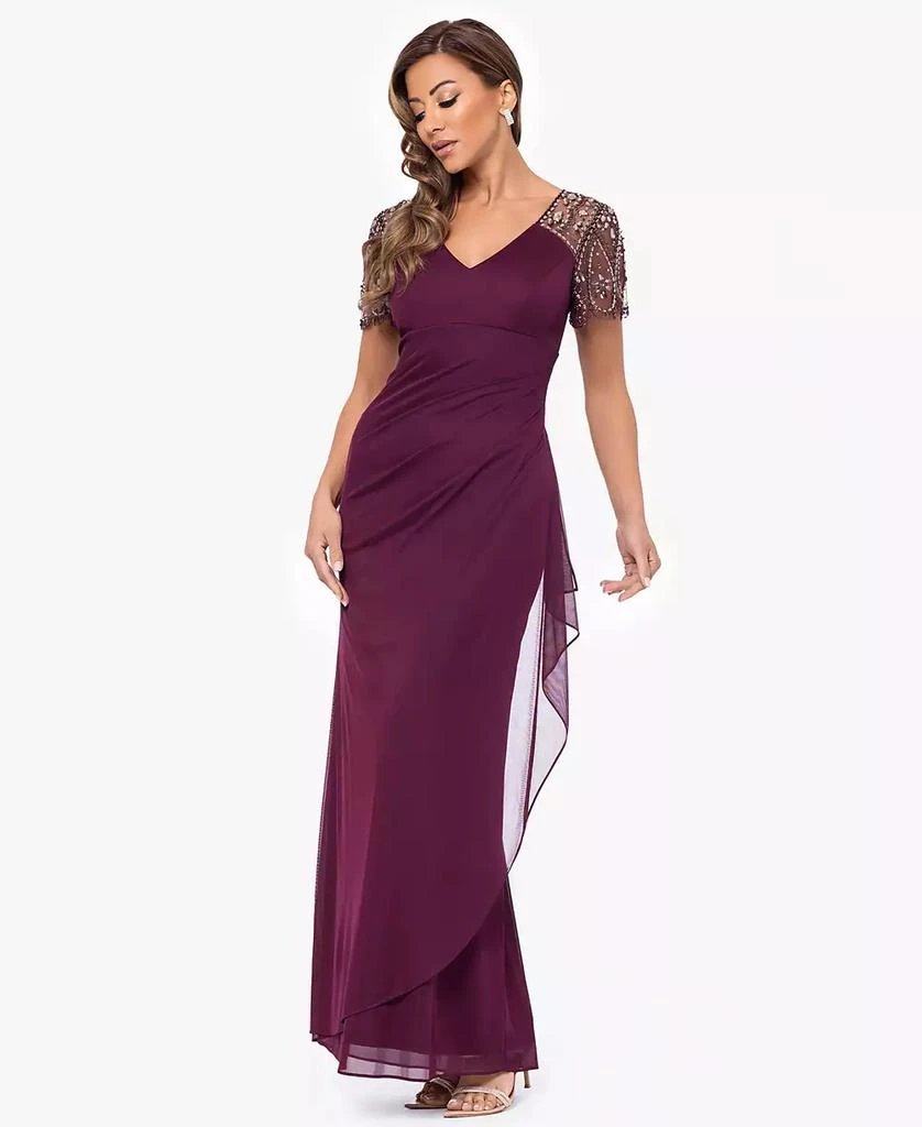 XSCAPE Petite Embellished Chiffon Gown 1