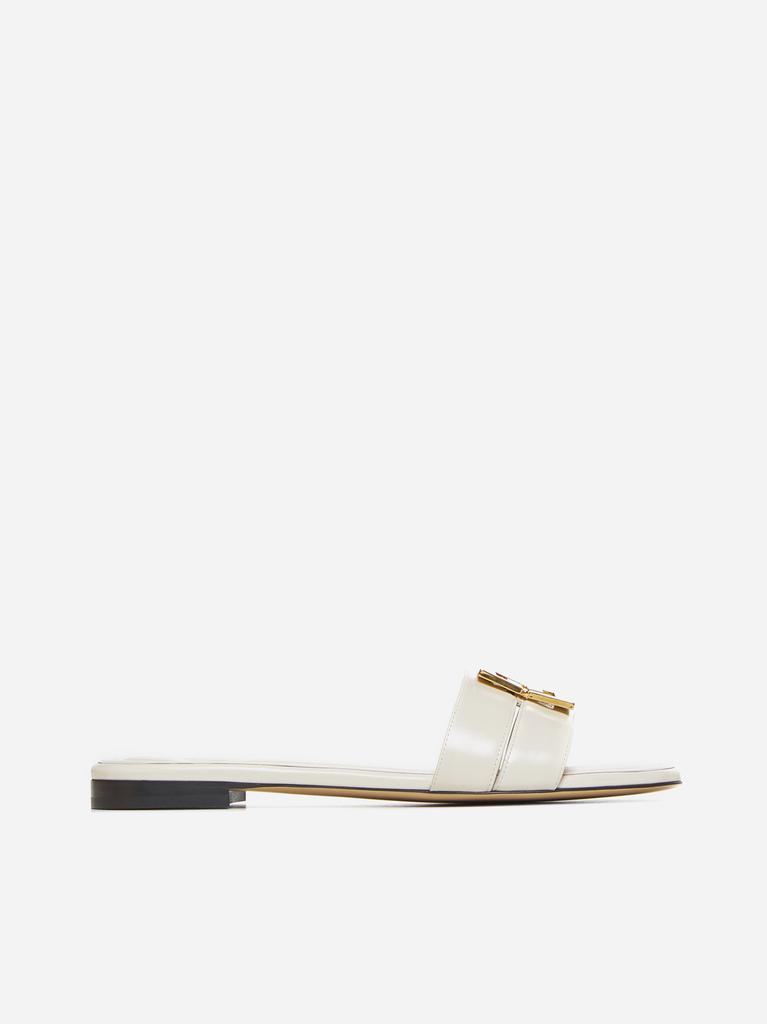 FENDI FFold leather flat sandals