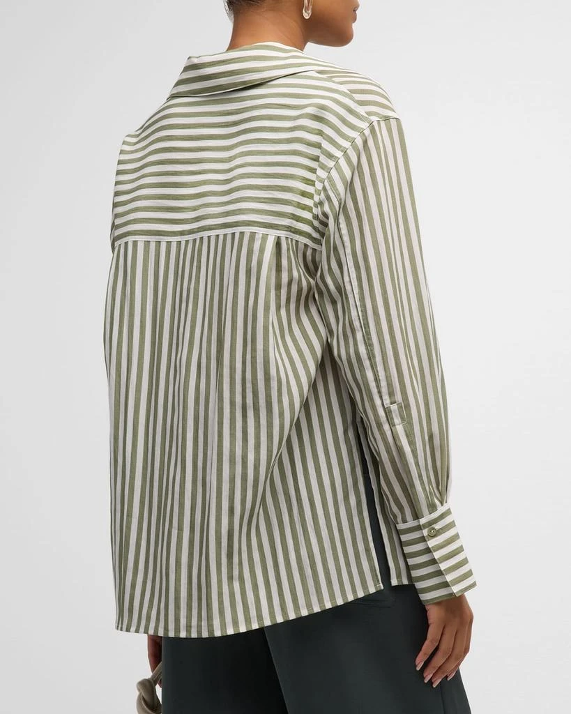 Vince Coast Stripe Shaped-Collar Pullover Shirt 7