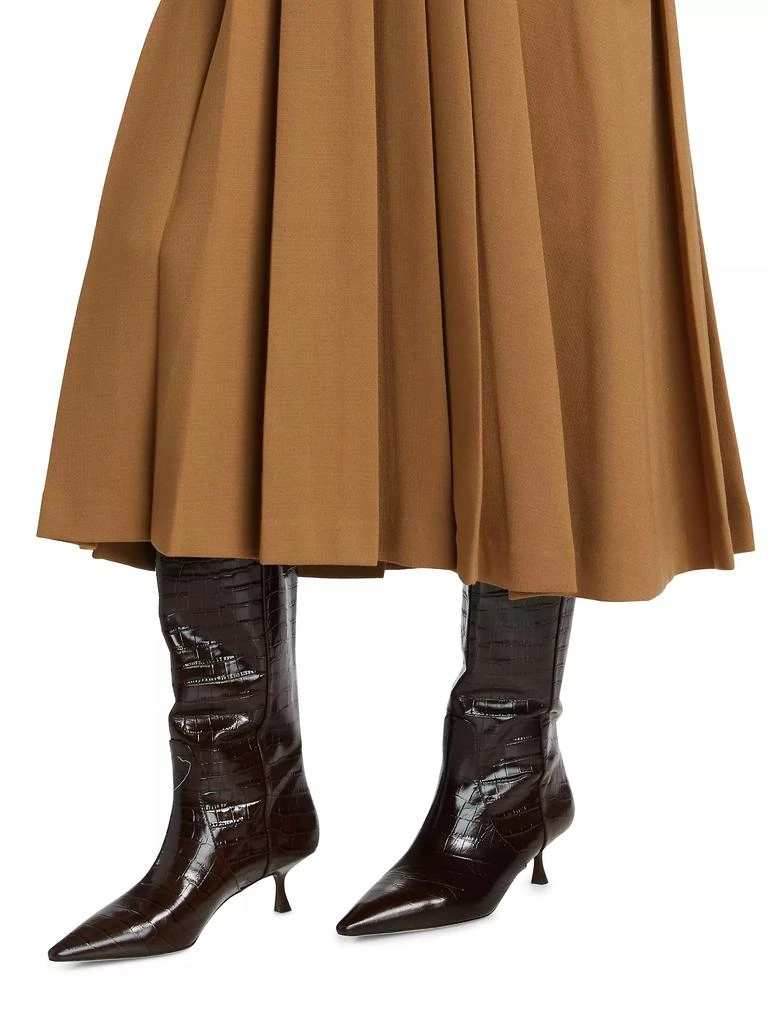 Sergio Hudson Pleated Midi-Skirt 6