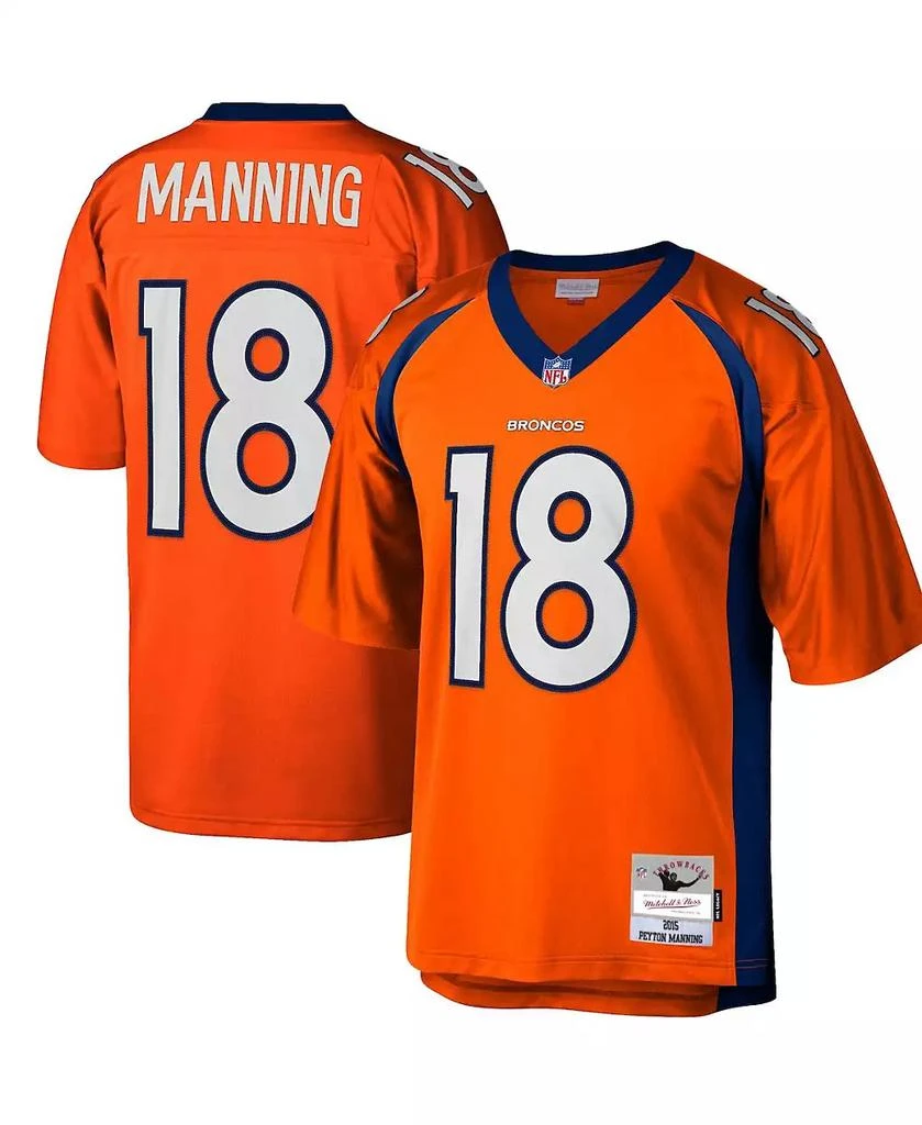 Mitchell and Ness Men
s Peyton Manning Orange Denver Broncos Big and Tall 2015 Retired Player Replica Jersey 4