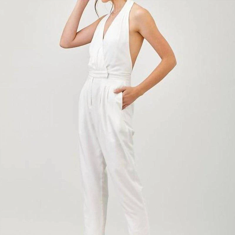 Do+Be White Party Jumpsuit In White 1