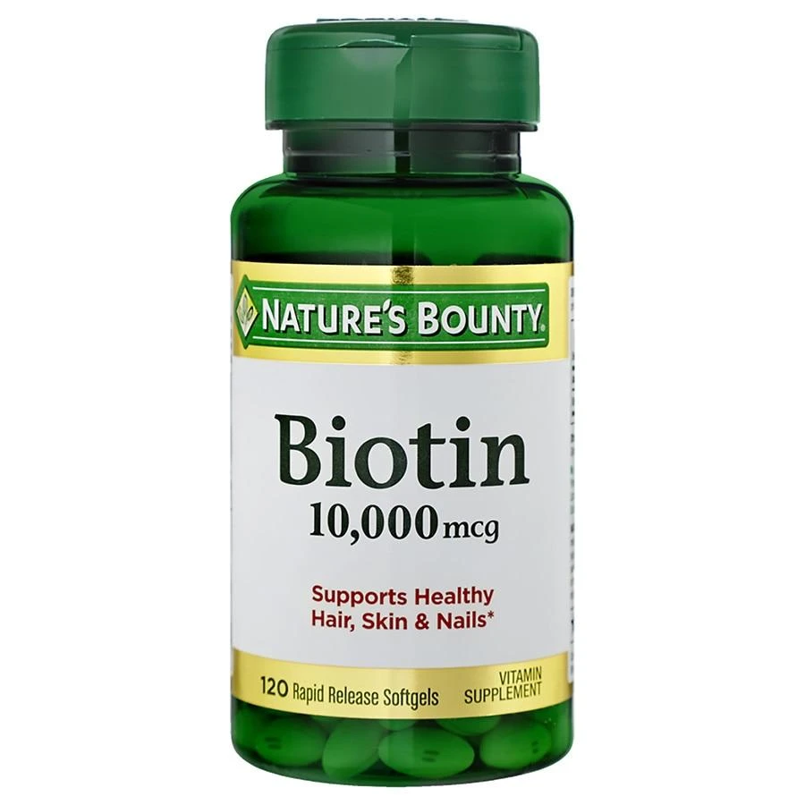 Nature's Bounty Ultra Strength Biotin 10,000mcg, Softgels 1