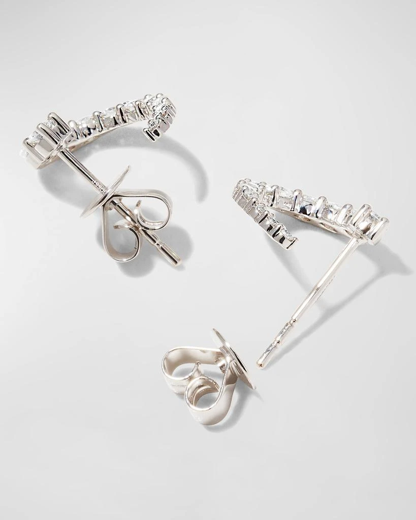Memoire White Gold Graduating Diamond Earrings, 0.70-0.78tcw 6