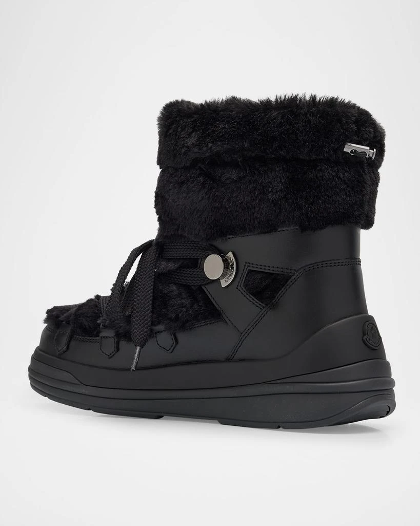 Moncler Insolux Leather Faux Fur Snow Boots 2