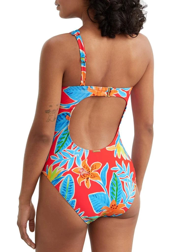 Sunsets Women
s Tiger Lily Ginger One-Shoulder One-Piece 2